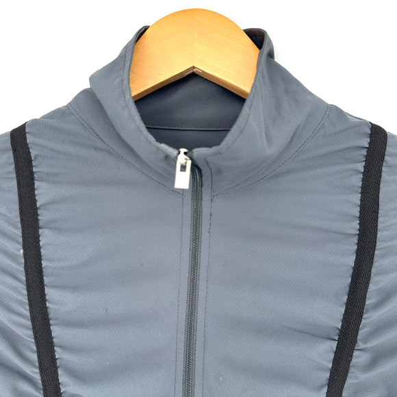 LIJA | Women's Small | Steel Blue Long Sleeve Ruched Athletic Golf Tennis Jacket - Picture 2 of 7